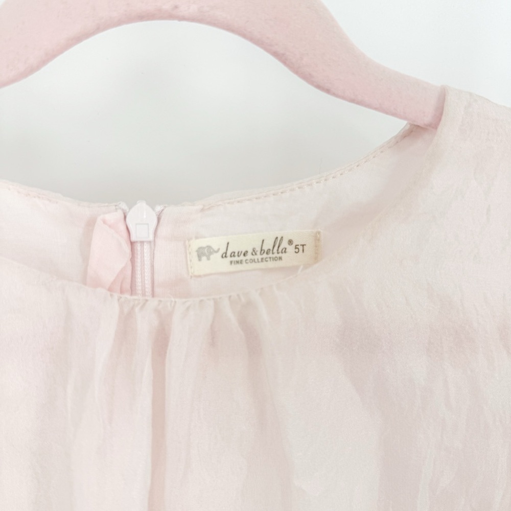 Elegant Pink Kids Dress - Picture 3 of 5